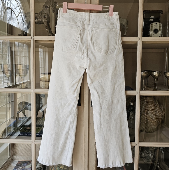 Letters to Juliet Sicily Raw Frayed Hem High Waist  Wide Leg - Picture 6 of 11